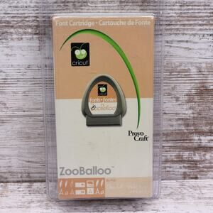 Cricut Font Cartridge ZooBalloo New